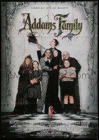 6k244 ADDAMS FAMILY German 33x47 '91 Raul Julia, Christina Ricci, weird is relative!