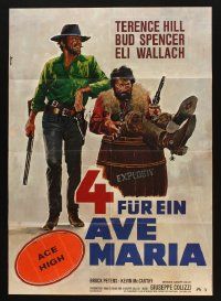 6k284 ACE HIGH German R70s Eli Wallach, Terence Hill, spaghetti western, cool Peltzer art!