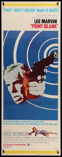 6p833 POINT BLANK insert '67 cool art of Lee Marvin, Angie Dickinson, John Boorman film noir!