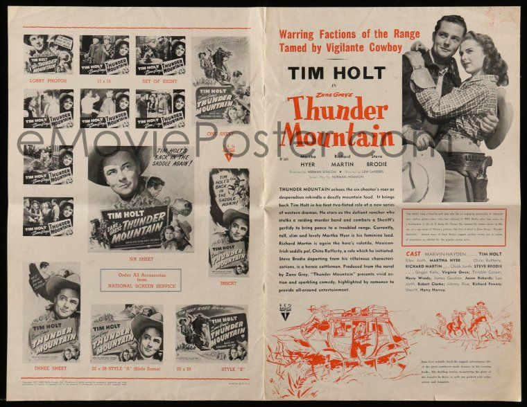 eMoviePoster 6x936 THUNDER MOUNTAIN pressbook 47 Tim Holt