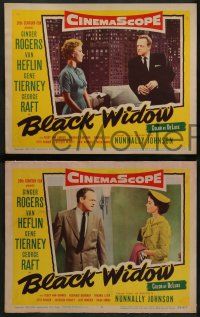 6z765 BLACK WIDOW 4 LCs '54 Gene Tierney, Van Heflin, Peggy Ann Gardiner!