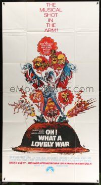 7f420 OH WHAT A LOVELY WAR int'l 3sh '69 Richard Attenborough WWI musical, Sandy Kossin art!