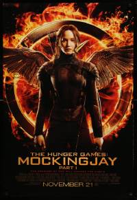 7g716 HUNGER GAMES: MOCKINGJAY - PART 1 advance DS 1sh '14 image of Jennifer Lawrence!