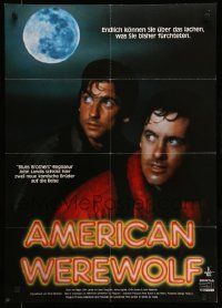 7r567 AMERICAN WEREWOLF IN LONDON German '82 image of David Naughton & Griffin Dunne!