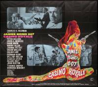 7y234 CASINO ROYALE French 6p '67 James Bond spy spoof, sexy psychedelic Georges Kerfyser art!