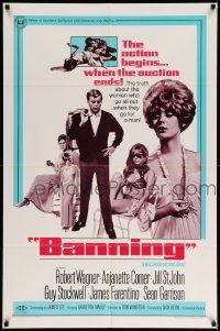 7z089 BANNING 1sh '67 Robert Wagner, Jill St. John, the action begins when the auction ends!