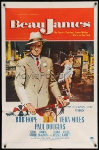 7z101 BEAU JAMES 1sh '57 Bob Hope as NYC Mayor Jimmy Walker, sexy Vera Miles!