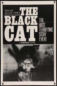 7z124 BLACK CAT 1sh '66 Edgar Allan Poe, Robert Frost, Robyn Baker, cool horror image!