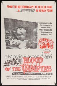 7z133 BLOOD OF THE VAMPIRE military 1sh R60s cool different Casaro art of monster dog & bound woman!