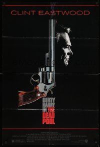 7z253 DEAD POOL 1sh '88 Clint Eastwood as tough cop Dirty Harry, cool gun image!