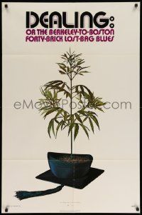 7z255 DEALING teaser 1sh '72 first John Lithgow, great image of marijuana plant in mortarboard pot!