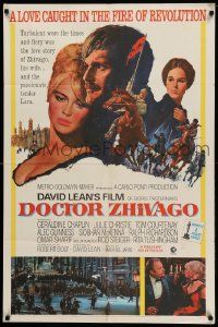 7z276 DOCTOR ZHIVAGO 1sh '65 Omar Sharif, Julie Christie, David Lean English epic, Terpning art!