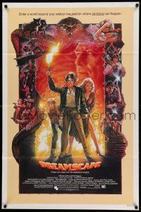 7z283 DREAMSCAPE 1sh '84 Drew Struzan art of Dennis Quaid & sexy Kate Capshaw!