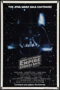 7z297 EMPIRE STRIKES BACK NSS style advance 1sh '80 Darth Vader helmet and breathing mask in space!