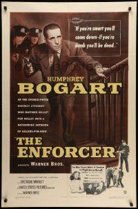 7z300 ENFORCER 1sh '51 Humphrey Bogart as the District Attorney fighting Murder Inc!