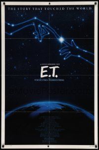 7z286 E.T. THE EXTRA TERRESTRIAL 1sh R85 Drew Barrymore, Spielberg, cool Alvin art