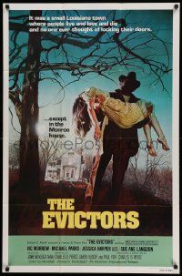 7z303 EVICTORS 1sh '79 Vic Morrow, directed by Charles B. Pierce, wild Drew Struzan art!