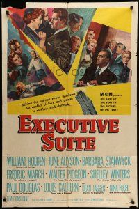 7z305 EXECUTIVE SUITE 1sh '54 William Holden, Barbara Stanwyck, Fredric March, June Allyson!