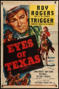 7z309 EYES OF TEXAS 1sh R52 Roy Rogers, Trigger, Andy Devine, Bob Nolan & The Sons of the Pioneers