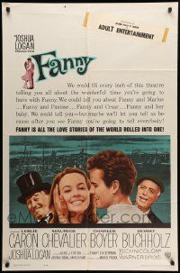 7z317 FANNY 1sh '61 Leslie Caron, Charles Boyer, Maurice Chevalier, Horst Buchholz!