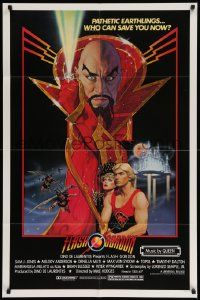 7z335 FLASH GORDON 1sh '80 wonderful different art of Jones, & Max Von Sydow by Noble!