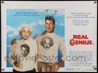 8b092 REAL GENIUS British quad '85 Val Kilmer is the Einstein of the '80s, Jon Gries, sci-fi comedy!