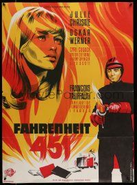 8b539 FAHRENHEIT 451 Danish '67 Truffaut, Julie Christie, Oskar Werner, Ray Bradbury, Stevenov!