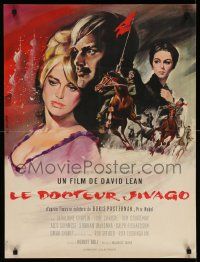 8b216 DOCTOR ZHIVAGO French 23x30 '66 Omar Sharif, Julie Christie, David Lean epic, Allard art!