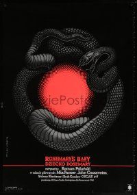 8b505 ROSEMARY'S BABY commercial Polish 27x39 R90 Roman Polanski, different art by Roslaw Szaybo!