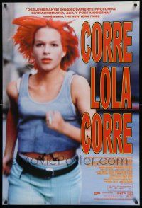 8b123 RUN LOLA RUN DS Spanish '99 Tom Tykwer's Lola Rennt, c/u of sexy Franka Potente running!