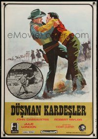 8b293 SADDLE THE WIND Turkish R70s artwork of John Cassavetes, Robert Taylor & Julie London!