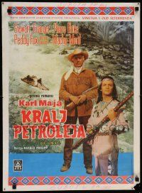 8b806 RAMPAGE AT APACHE WELLS Yugoslavian 20x27 '65 Stewart Granger, Pierre Brice!