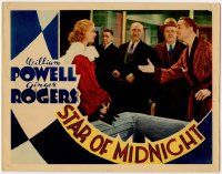 8f894 STAR OF MIDNIGHT LC '35 happy William Powell gestures to pretty Ginger Rogers!