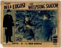 8f982 WHISPERING SHADOW chapter 8 LC '33 border art of Bela Lugosi in Mascot serial, The Red Circle!