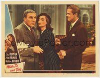 8f984 WHITE TIE & TAILS LC #8 '46 Dan Duryea laughs as Ella Raines tries to smooch William Bendix!