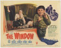 8f361 WINDOW TC '49 Ruth Roman w/ scissors & Paul Stewart next to dead man, art of Bobby Driscoll!