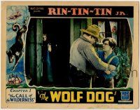 8f991 WOLF DOG chapter 1 LC '33 border art of Rin Tin Tin Jr. + Darro threatened, full-color, rare!