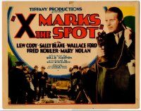 8f365 X MARKS THE SPOT TC '31 Lew Cody, Sally Blane, Wallace Ford, exciting newspaper drama!