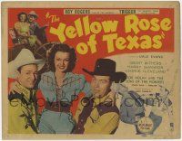 8f366 YELLOW ROSE OF TEXAS TC '44 great image of Roy Rogers with Dale Evans & Grant Withers!