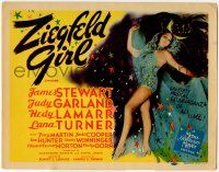 8f367 ZIEGFELD GIRL TC '41 wonderful full-length art of sexy showgirl dancing in skimpy outfit!