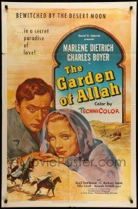 8g272 GARDEN OF ALLAH 1sh R49 Marlene Dietrich & Charles Boyer in a secret paradise of love!