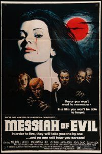 8g499 MESSIAH OF EVIL 1sh '73 Joy Bang, terror you won't want to remember!