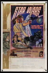 8g789 STAR WARS NSS style D 1sh 1978 George Lucas sci-fi epic, art by Drew Struzan & Charles White!