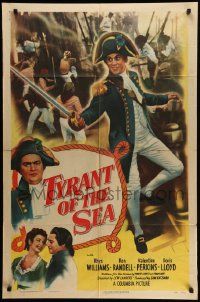 8g894 TYRANT OF THE SEA 1sh '50 art of captain Rhys Williams, suicide invasion of hostile seas!