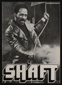 8h774 SHAFT pressbook '71 classic image of Richard Roundtree firing his gun!