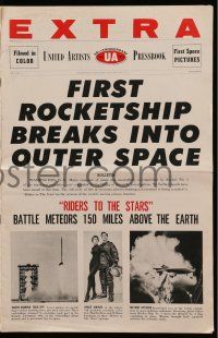 8h752 RIDERS TO THE STARS pressbook '54 William Lundigan breaks into outer space w/ gravity zero!