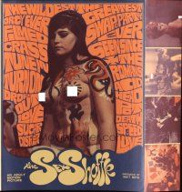 8h773 SEX SHUFFLE pressbook '68 the wildest orgy ever filmed, sexy naked painted hippie girls!