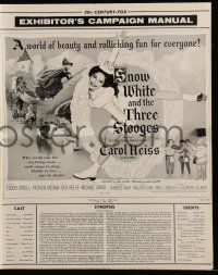 8h784 SNOW WHITE & THE THREE STOOGES pressbook '61 art of skating Carol Heiss + Moe, Larry & Joe!