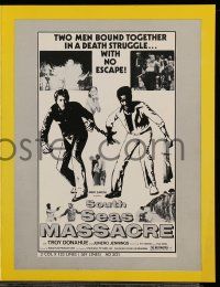 8h790 SOUTH SEAS pressbook '74 Filipino cannibal horror, men bound together in a death struggle!