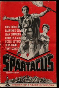 8h792 SPARTACUS pressbook '60 classic Stanley Kubrick & Kirk Douglas epic!